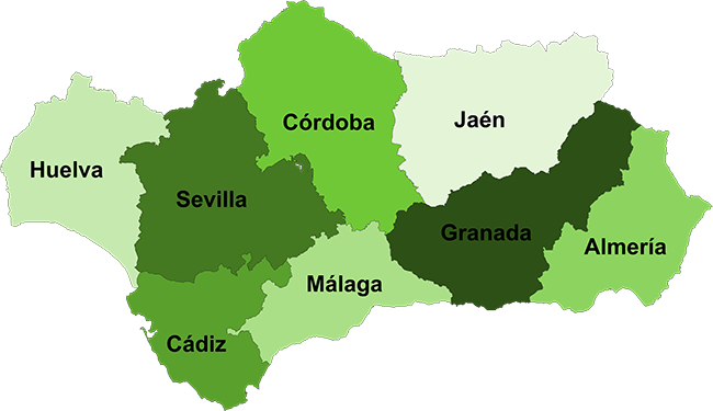 Mapa de Andalucía